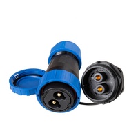 Connecteur étanche circulaire mâle-femelle TY28 à 2 broches 45A sans soudure, connexion par vis, montage sur panneau, prise d'alimentation IP68