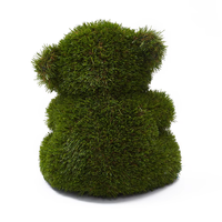 Décoration de jardin, herbe artificielle, animal en herbe artificielle, ours en peluche réaliste, sculpture en herbe, ornement extérieur et paysager