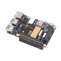 Carte d'extension PCIe pour Raspberry Pi 5 vers MiniPCIe 4G/Gigabit Ethernet/USB 3.2 Gen1, kit sans pilote, plug-and-play