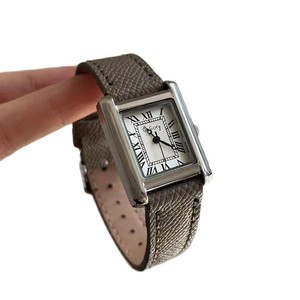 Gogoy Women's <b>Watch</b> Analog <b>Rectangular</b> Case Red Leather Strap 8mm Thickness Metal Case Buckle Closure - Product Image 5