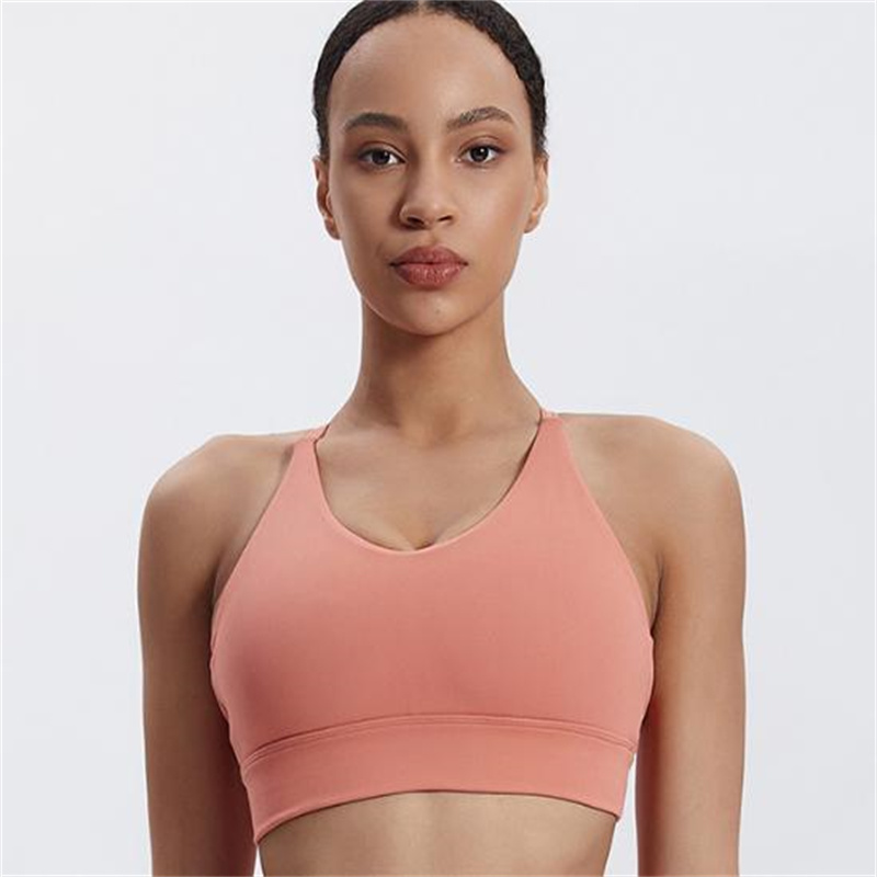 Sleeveless Slim Fit Yoga Top for Women Sleeveless Crop Tops Sweat Wicking Adjustable Padded Double-layered women's sports bra