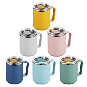 Wholesale 450ml 304 Stainless Steel Water Bottle Mug <b>Coffee</b> Cup With Handle And Lid Gift Cup - Product Image 1