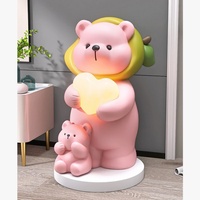 Haute qualité Cure ours grand atterrissage décoration de la maison salon chambre enfants chambre Bluetooth lampe LED Sculpture ornements