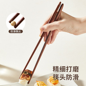 HeDou C Wooden Chopsticks 5 Pairs Chicken Wing Wood High Temperature Resistant Durable For Household Use - Product Image 1