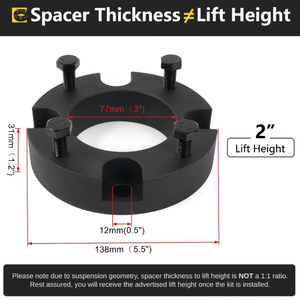 Алюминиевая заготовка для переднего выравнивания, комплект 2007-2019, 2 дюйма, 2,5 дюйма, 3 дюйма для автомобиля Toyota Tundra - Product Image 4