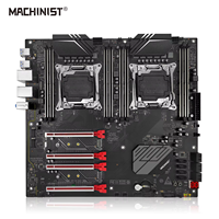 MACHINIST X99D8 MAX X99 Double CPU Carte Mère LGA 2011-3 Support Double Processeur Xeon Double M.2 Slot 8 DDR4 RAM USB3.0 X99D8 MAX