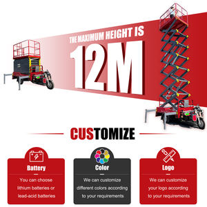 Penjualan Terbaik 8m 500kg sepeda roda tiga listrik udara bekerja <span class=keywords><strong>Platform</strong></span> hidrolik seluler gunting angkat roda tiga mendorong gunting angkat untuk dijual - Product Image 2