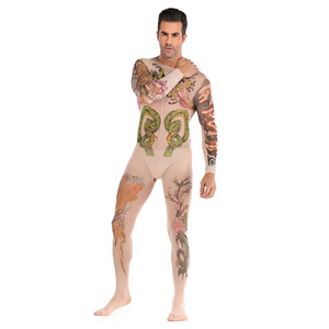 <span class=keywords><strong>Lingerie</strong></span> sexy pour <span class=keywords><strong>homme</strong></span> Combinaison moulante une pièce Bodystockings pour hommes <span class=keywords><strong>en</strong></span> bas sexy <span class=keywords><strong>en</strong></span> soie avec impression - Product Image 3