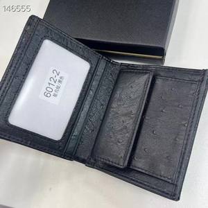 2025 nouveau portefeuille court pour hommes en cuir véritable à la mode, portefeuille Simple, portefeuille décontracté en cuir d'autruche luxueux - Product Image 4