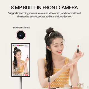 23.8 27 32 인치 안드로이드 스마트 TV 모니터 터치 스크린 내장 카메라와 가족 교육 엔터테인먼트를위한 플립 스탠드 - Product Image 3