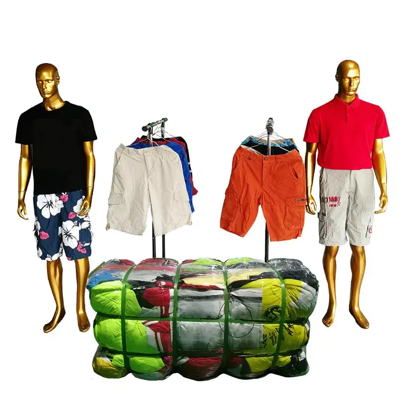 Thrift Wear pantaloni corti Cargo usati di seconda mano riutilizzati buona fibbia moda contanti abiti usati da libbre