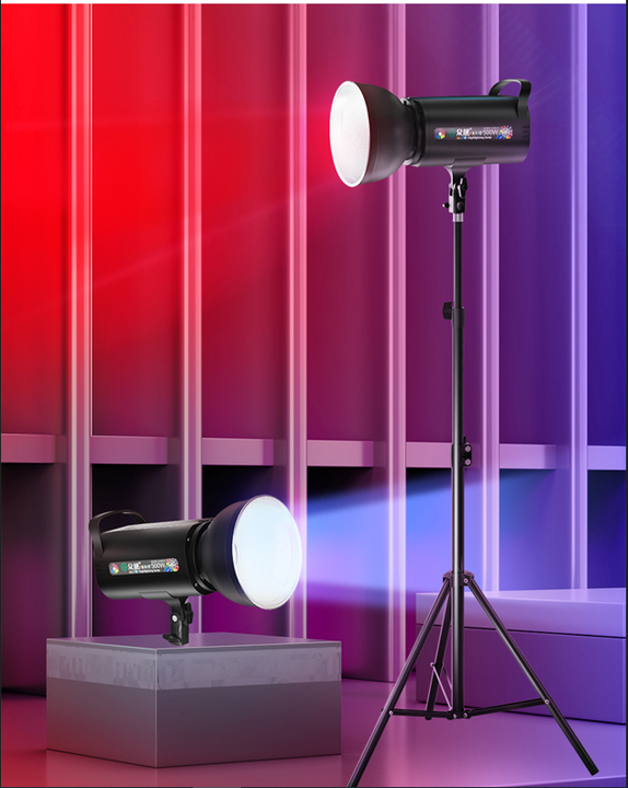 New MM8518 500W RGBW Spot Studio Lights for TikTok - Adjustable