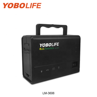 Générateur solaire portable YOBOLIFE LM-3606, alimentation 12V DC, kit d'énergie solaire, mini système d'éclairage solaire domestique avec panneau solaire