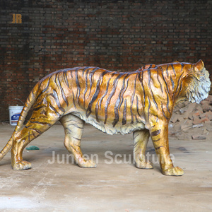 Estatua de tigre de tamaño real para decoración al aire libre, escultura de bronce para caminar, Plaza - Product Image 6