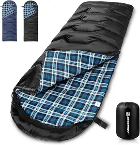Túi ngủ mùa đông flannel lót cực 3-4 mùa Trọng lượng nhẹ không thấm nước cho cắm trại Backpacking đi bộ đường dài