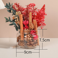 Nouvelle arrivée Aroma Sachets Set Pot-pourri Fleurs sèches Bouteille en verre DIY Set Décoration intérieure Fleur pour la Saint-Valentin