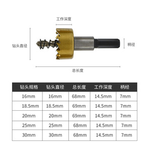 ZHCY Juego de brocas y escariadores multifuncionales de acero de alta velocidad de 30 mm para perforación y tuberías - Product Image 5