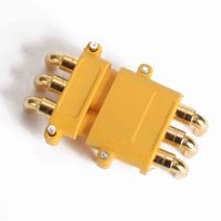 Conector de Placa Horizontal en Ángulo Recto Amass MR30PW, Cobre Chapado en Oro de 3 Pines para Motor de Avión RC OEM