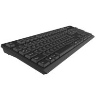 Clavier à membrane sans fil 2,4 G AIKUN AX251 pour bureau et domicile, touches multimédias, clé USB, plug-and-play, design fin