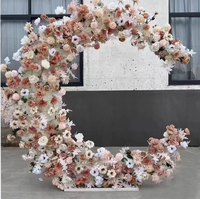 Nouveauté : Support de fleurs artificielles en forme d'arche de lune, toile de fond de mariage, support floral en forme de croissant, accessoires de décoration pour demande en mariage, fête