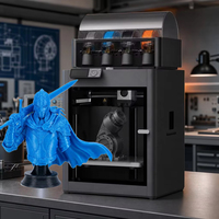 Imprimante 3D Originale P1S Combo en Métal Fermé, Technologie CoreXY FDM Multicolore, 256x256x256mm, 500mm/s, pour Bureau et Usage Domestique, PLA PETG