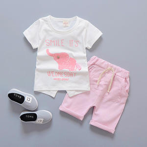 Set per neonati 1-4 anni in edizione Casual per ragazzi pantaloncini estivi a maniche corte per bambini Set da due pezzi - Product Image 3