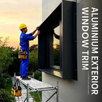 Profilé de finition extérieur en aluminium pour fenêtres, profilé de cadre de fenêtre étanche pour les murs extérieurs des villas et des maisons individuelles