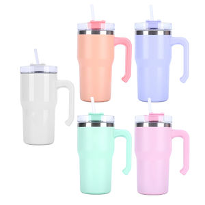 20 Oz Tumbler With Handle Stainless Steel Double Wall Vacuum Insulated Coffee Mug Insulated Tumbler - Product Image 4