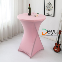 Nappe extensible pour bar haut nappe de banquet couverture de table ronde pour cocktail couverture de table extensible blanche vente en gros