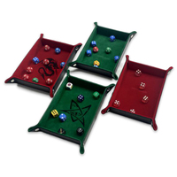 Plateau à dés en cuir PU de service personnalisé de qualité supérieure Cadeaux de promotion de bureau-Plateau de rangement pour jeux d'échecs de haute qualité