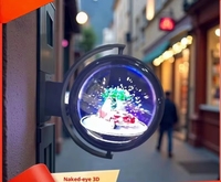 Oeil nu 3D holographique couleur LED boîte suspendu extérieur étanche Double face dynamique Projection panneau d'affichage décoratif haut