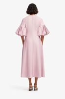Robe A12300 pour Vacances à la Plage, Col Rond, Imprimée, Coupe Ajustée, Manches Courtes, Style Simple, Décoration Florale Magnifique