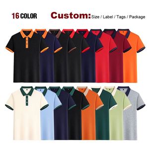 Polos de golf brodés pour hommes, design tendance, personnalisables avec logo, en polyester et coton, couleur unie, uniformes, vente chaude - Product Image 4
