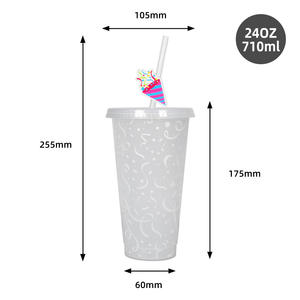 Diseño Original, vaso mágico frío, cinta que cambia de Color, taza de fiesta de cumpleaños DIY, Material PP para <span class=keywords><strong>agua</strong></span> hirviendo - Product Image 3