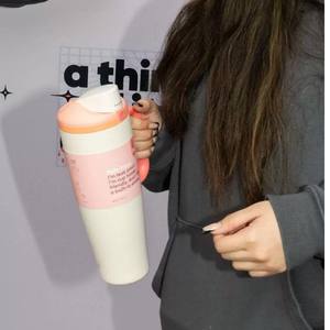 กระติกน้ำสุญญากาศสแตนเลสสองชั้น ขนาดใหญ่ 40 ออนซ์ ปลอดภัยสำหรับน้ำร้อน พร้อมหลอดดูด เก็บความร้อนได้นาน 6-24 ชั่วโมง - Product Image 4