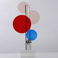 Accessoires de table modernes, cercle coloré, autres décorations de luxe en cristal pour la maison