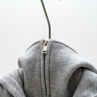 Sweat-shirt à capuche avec masque intégré 340g pour homme, coupe ample, couleur unie, personnalisable, coupe épaules tombantes, coupe-vent, fermeture éclair, collection automne