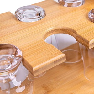 Porte-verre à whisky Rack Caddy en bambou Compatible <span class=keywords><strong>Glencairn</strong></span> Verres à whisky Verres à whisky en cristal, Verres à bourbon - Product Image 6