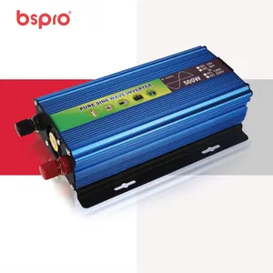 Bspro 24V düşük frekanslı şarj cihazı güneş DC AC saf sinüs dalga invertör 12V 220V yüksek güç 500W invertör