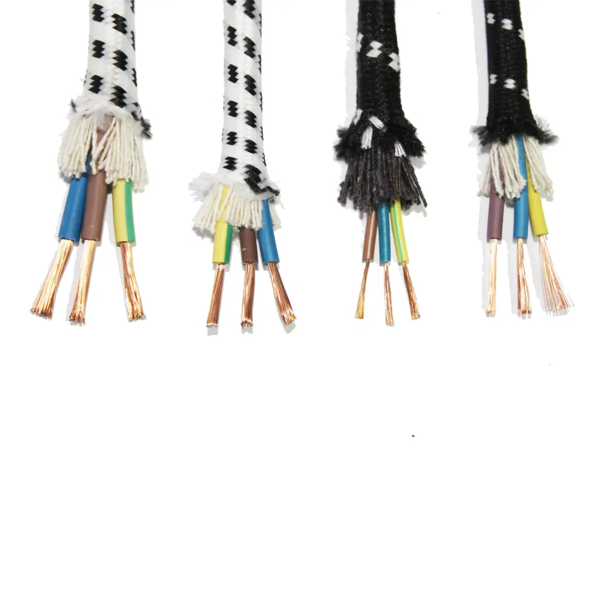 Electric Wire And Cable VDE Knitted Strong Braided Cables 2/3/4/5/6 Cores Copper Flexible Electrical Wire Power Cable