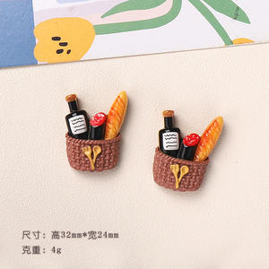 Charmes en résine DIY mignons de dessin animé, simulant pain, beignets, toast, omelette, homard, tarte aux œufs, accessoires, ornements, décoration de coque de téléphone - Product Image 5