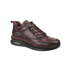 Bottes courtes en cuir véritable pour hommes 4509, doublure chaude, semelle en caoutchouc EVA antidérapante, décontractées, pour l'automne et l'été, à lacets, vente en gros - Product Image 1