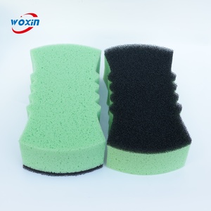 Éponge de lavage de voiture Woxin double texture noire et verte ultra absorbante (500%-750%) éponge marine douce pour le nettoyage de la voiture et l'élimination des insectes - Product Image 3