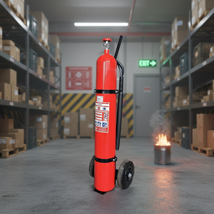 Extincteur à CO2 sur roues de 10 kg, certifié CE, mobile, pour salle électrique industrielle - Product Image 5