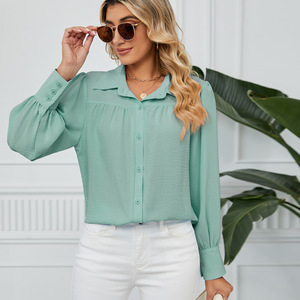Blusas y Tops Elegantes de Buena Calidad Personalizadas, Camisa Formal Elegante Blanca, Azul, Gris, Negra, Camisas para Mujer - Product Image 3