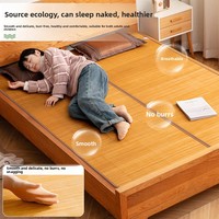 Matelas de lit en bambou double face pliable avec support en herbe Ya, nouveau style chinois, pour dortoir d'été, simple et double face pliable