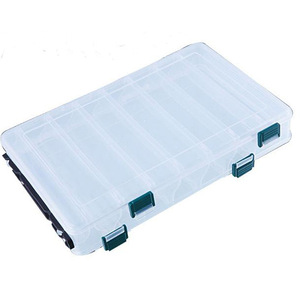 Peche Hard Plastic Storage Case Box Other Fishing Products Fishing Tackle Case 10 14 Grids Double Sided Transparent Fishing Box