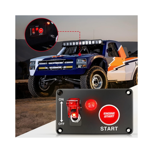 12V voiture de course <span class=keywords><strong>bateau</strong></span> Marine 2 en 1 <span class=keywords><strong>moteur</strong></span> bouton poussoir relais faisceau de câblage LED allumage interrupteur à bascule panneau - Product Image 6