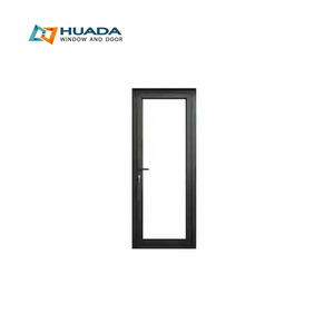 HuaDa <span class=keywords><strong>CSA</strong></span> Aprobado Puerta de vidrio de aleación de aluminio abatible personalizada Entrada de seguridad exterior Puertas principales de acero - Product Image 5