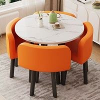 Ensemble de meubles de salon moderne de luxe comprenant une table basse en bois, 4 chaises, durable, écologique, pour la maison, l'extérieur, le bar, l'hôtel